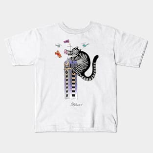 B Kliban Cat dad Kids T-Shirt
